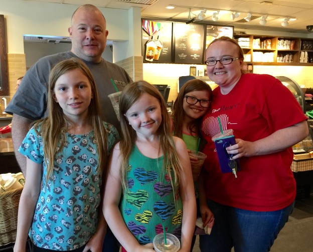 Carrie, Cheyenne, Savannah, Brooklynn and Ardean after returning lost documents to Matanya's Hope.