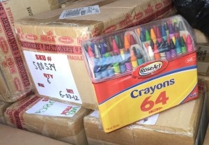 Lisa Leger donates thousands of crayons, pencils, markers, erasers & pencil sharpeners to Matanya's Hope students. 