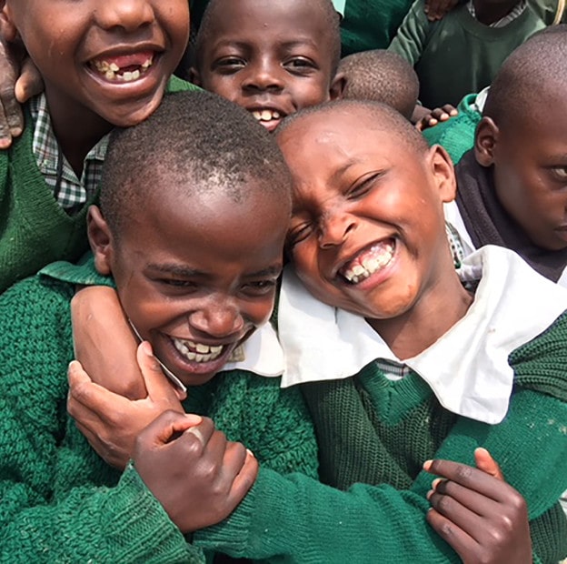 CHILDREN LAUGHING AT CCM PRIMARY SCHOOL - NANYUKI